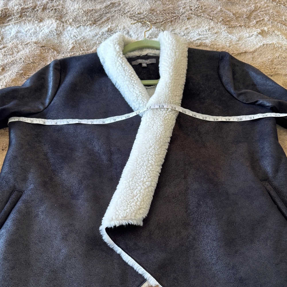 Lisa Rinna Collection Faux Suede Jacket with Faux Fur Lining – Size 12 - Picture 10 of 10